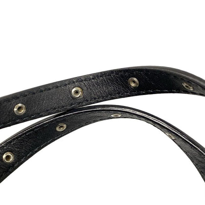 Dior/christian Dior Handbag Trotter Black And Dark Gray Studded/mini Bag Leather