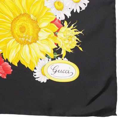 Gucci Vintage Scarf Straw Hat Floral Pattern Belt Motif Total Silk 20250621