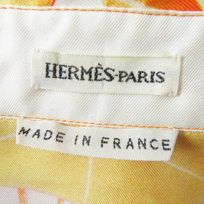 Hermes Vintage Les Capucines Golden Lotus Flower 100% Silk Margiela Period