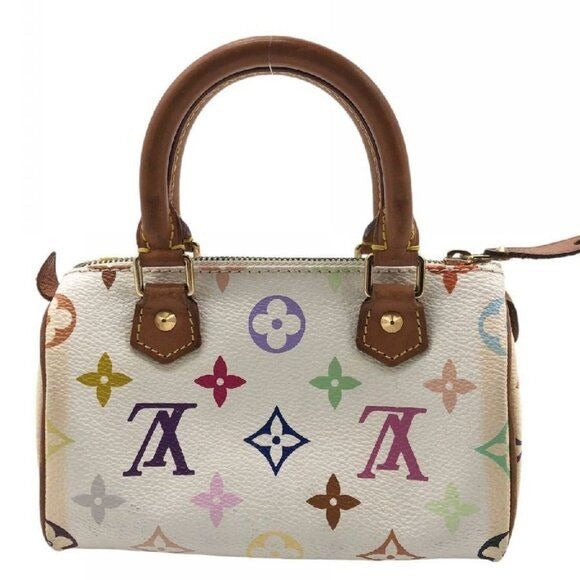 Louis Vuitton Mini Nano Speedy Monogram Multicolor Sac Bag HL White