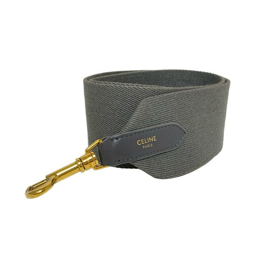 Celine Shoulder Strap - Gray And Gold Leather