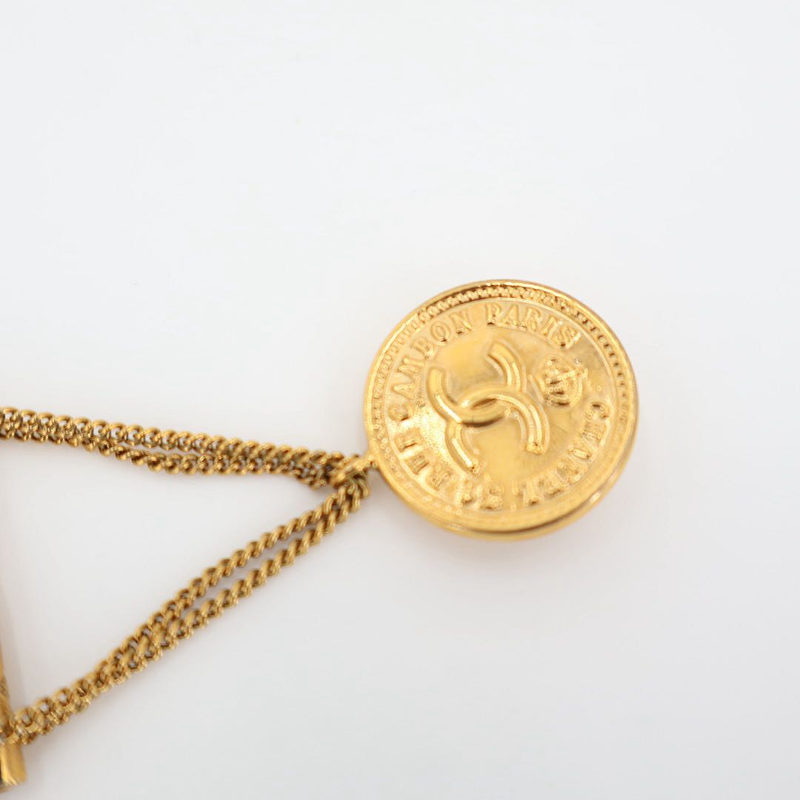 Chanel Brooch Matelasse Coco Mark Bag Motif Accessories Gold Vintage