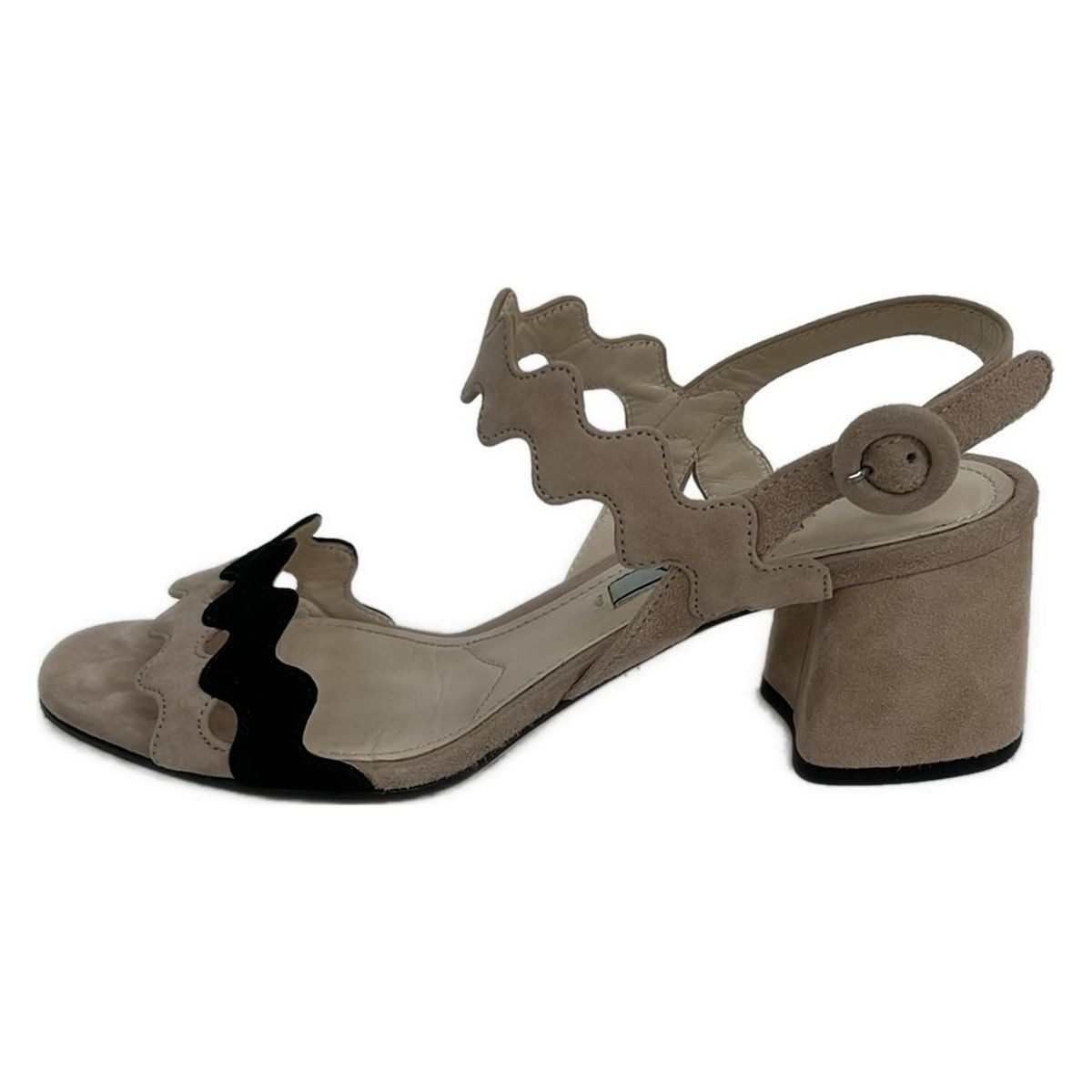 Prada Sandals 36.5 Pink Beige Black