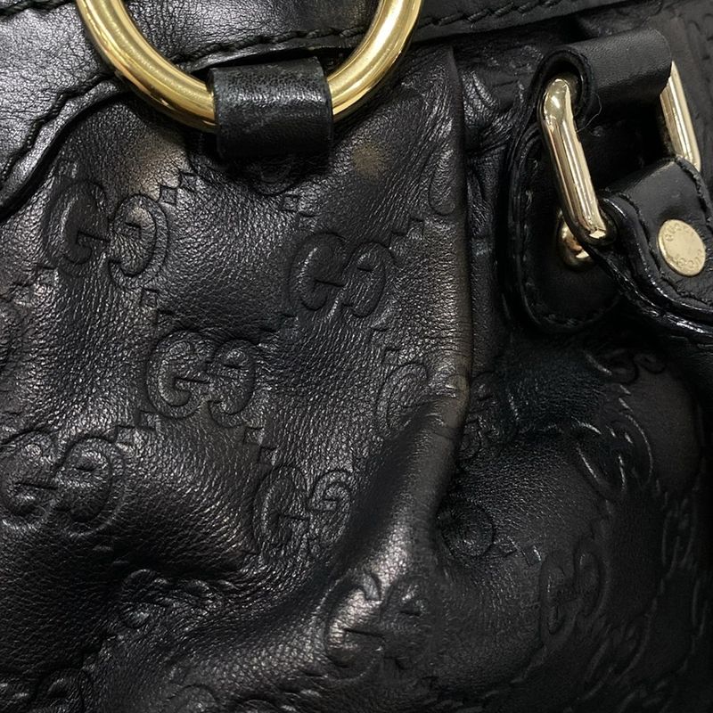 Gucci Handbag Sookie Stripe Line 247902 Black Leather