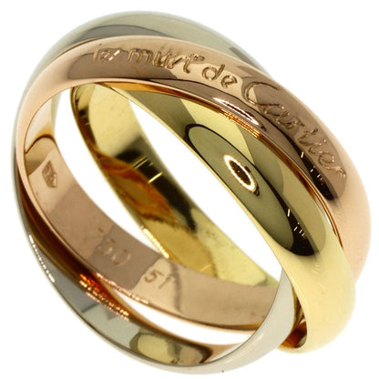 Cartier Trinity 51 Ring 18K Yellow Gold White Pink