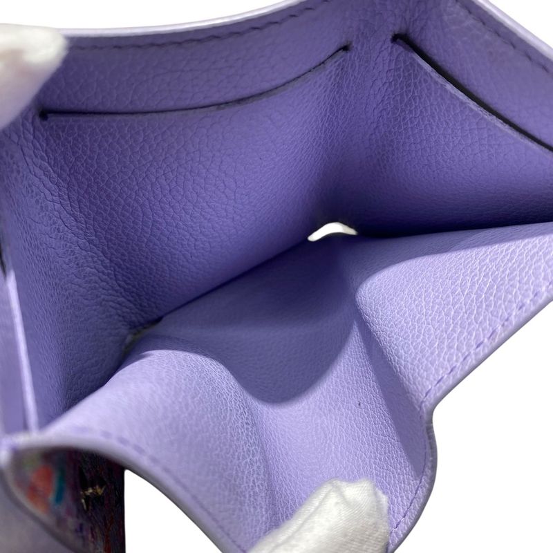 Em07001 Louis Vuitton Wallet Trifold Wallet M81887 Portefeuille Lock Mini Purple