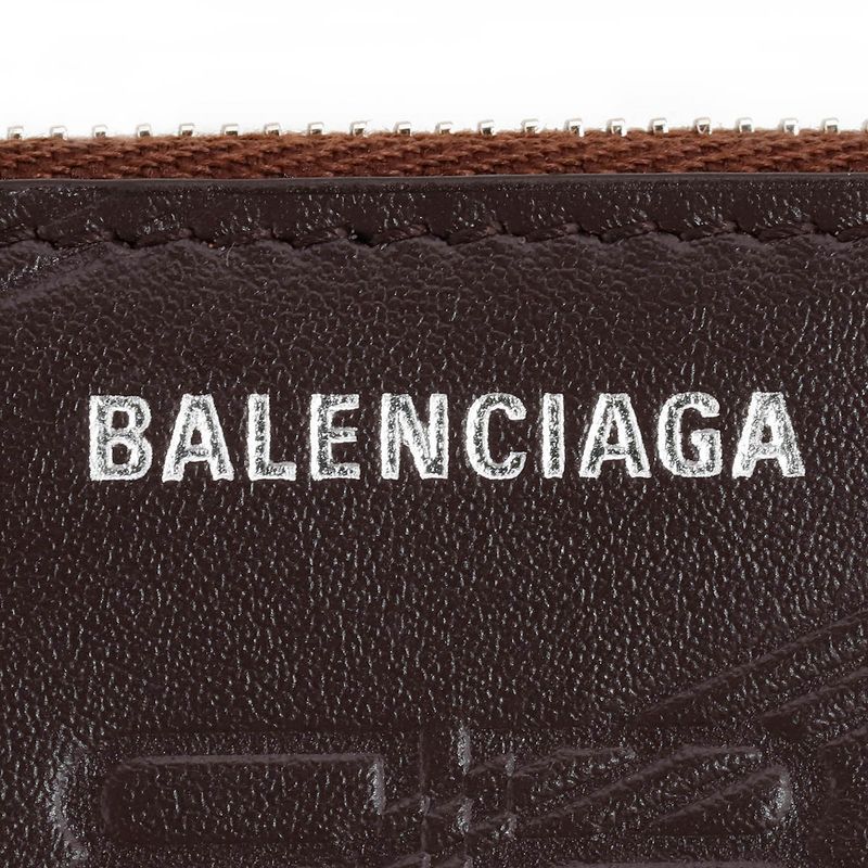 Balenciaga Card Case Signature Brown