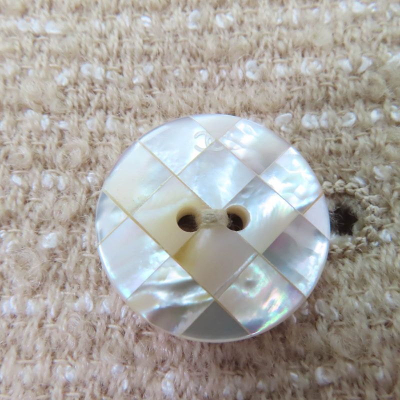 CHANEL Vintage 02C P18870v10901 Coco Mark Tweed Jacket And Skirt Setup Beige 38