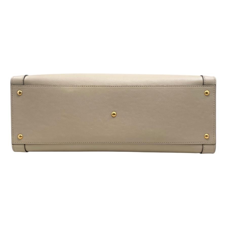 Gucci Tote Bag Diana Bamboo 655658 Leather Double G Beige Gold Hardware Gucci