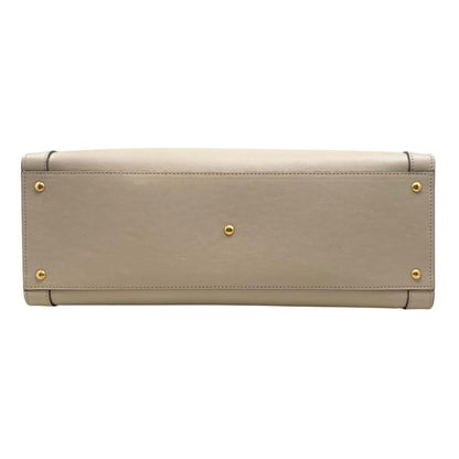 Gucci Tote Bag Diana Bamboo 655658 Leather Double G Beige Gold Hardware Gucci