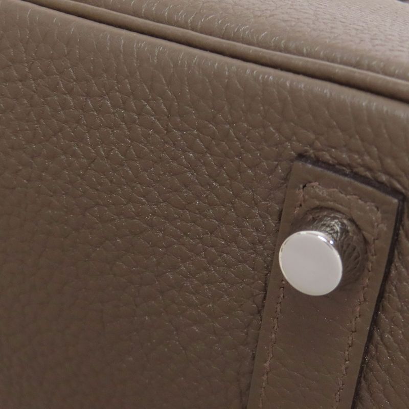 Hermes Birkin 25 Silver Hardware Handbag Togo Women