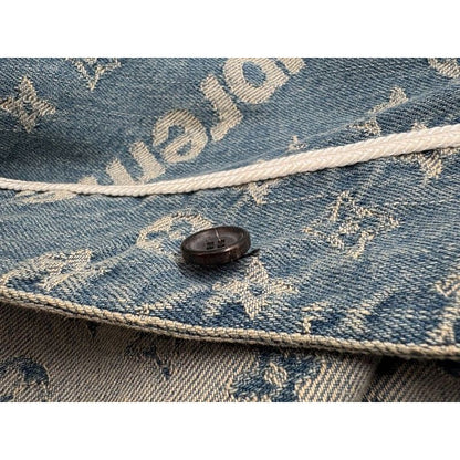 Louis Vuitton Baseball Shirt Hdd92 Wall Monogram Denim Short Sleeve S Size 2254 — view 13