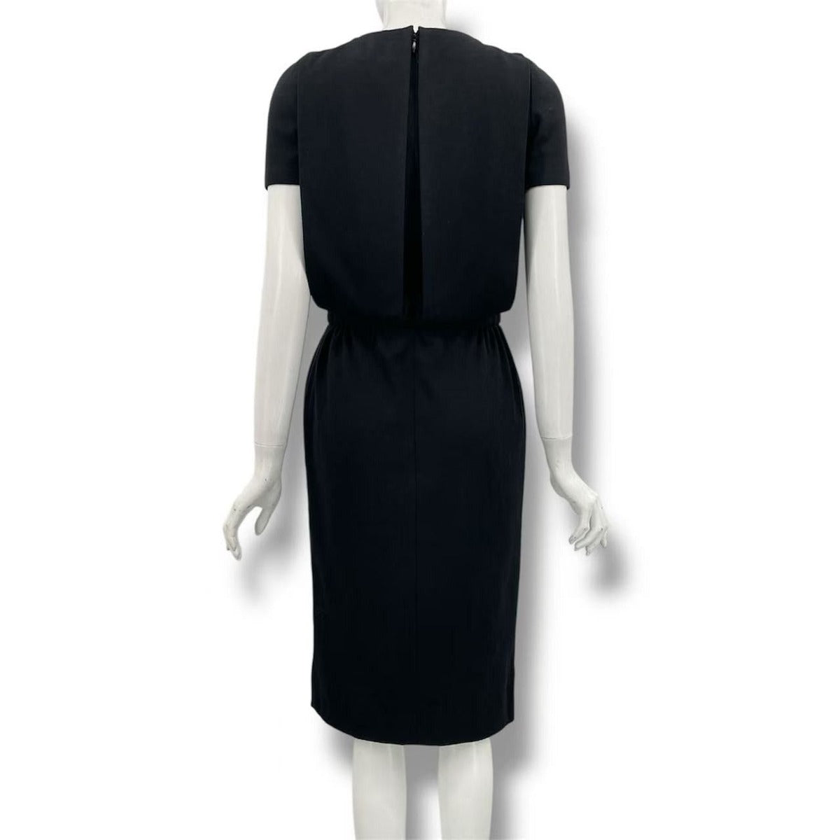 Chanel Dress Gripois Jeweled Wool 40 Black — view 3
