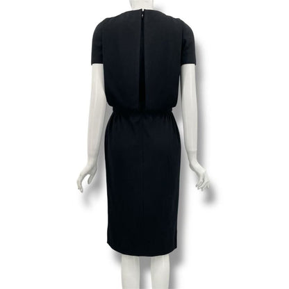 Chanel Dress Gripois Jeweled Wool 40 Black — view 3