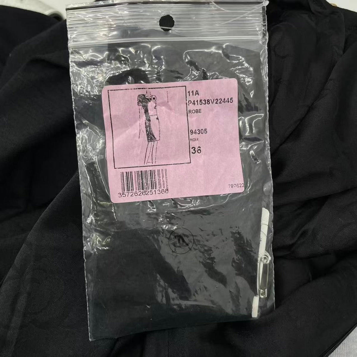Chanel Dress Gripois Jeweled Wool 40 Black — view 6