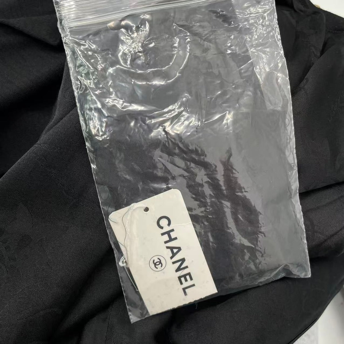 Chanel Dress Gripois Jeweled Wool 40 Black — view 7