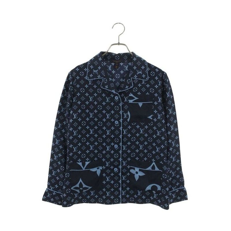Louis Vuitton Pr0 Monogram Pajama Silk Long Sleeve Shirt 34