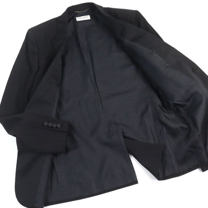 Saint Laurent Paris 2014 326807 100% Wool Eddy Period Peaked Lapel Walnut