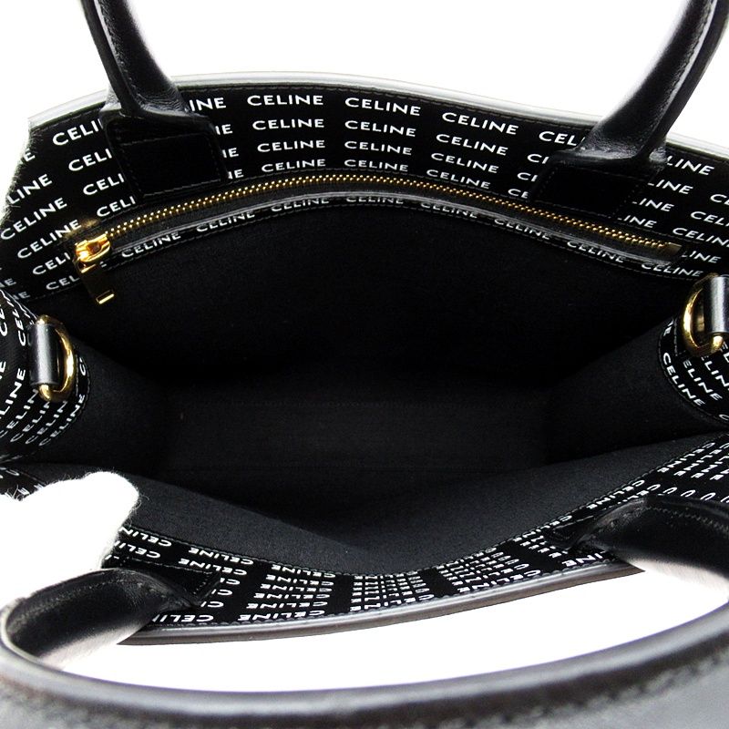 Celine Vertical Cabas Small Tote Bag 191542dt2 PVC Calf Women's Tote Bag Black