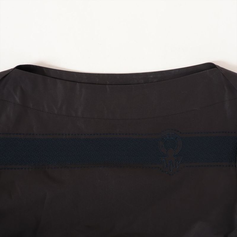 Hermes Cotton Logo Embroidery Shirt Women's 34 Black 2e3600d2 Made In France