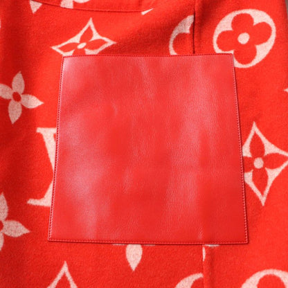 Louis Vuitton 22SS Wool Silk Blend Reversible Giant Monogram LV Logo Leather