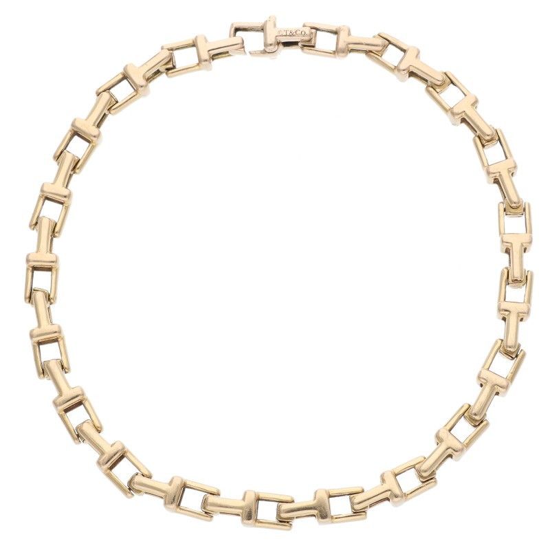 Tiffany & Co T Narrow Chain 18K Pink Goldt Narrow Chain Bracelet Men's M