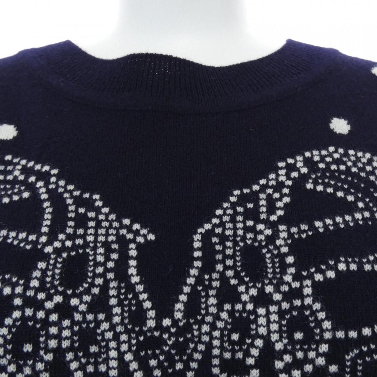 Hermes Brides de Gala Knit Top White Navy — view 6