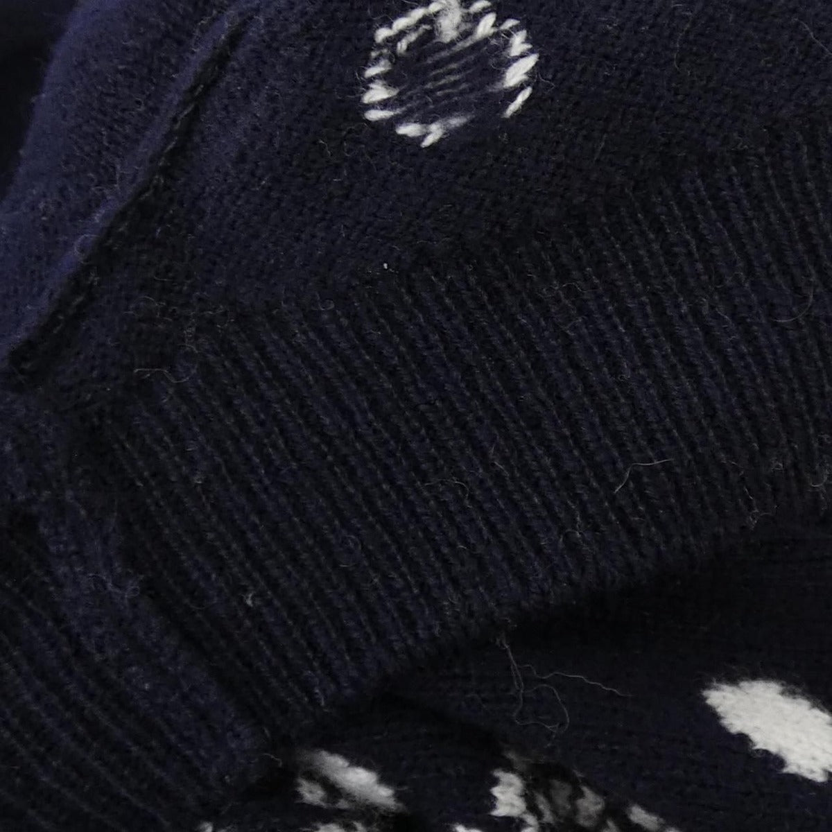 Hermes Brides de Gala Knit Top White Navy — view 8
