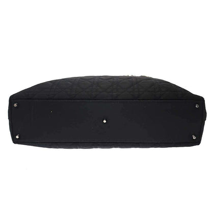 Christian Dior Vintage Quilted Cannage Tote Bag Black