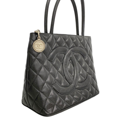 Chanel Tote Reissue Caviar Leather Black Silver — view 2