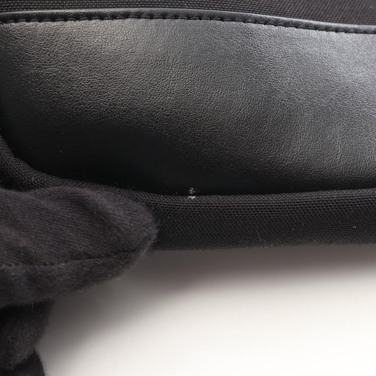 Saint Laurent Paris Shoulder Bag Rivington Black Canvas Leather — view 12