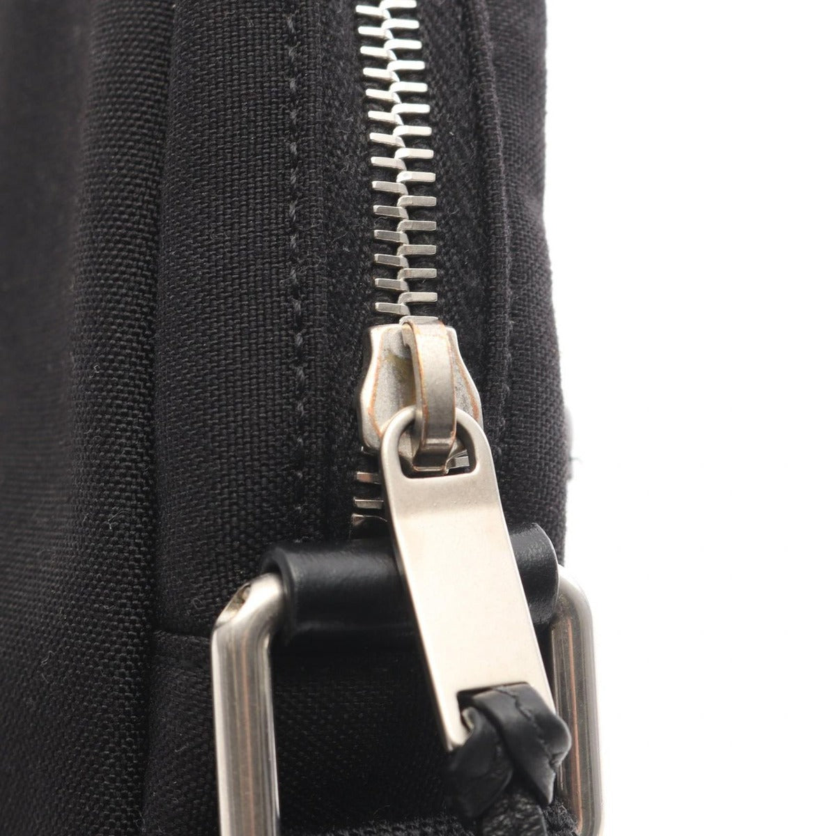 Saint Laurent Paris Shoulder Bag Rivington Black Canvas Leather — view 9
