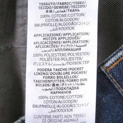 Gucci Distressed Label Cargo Cotton Jeans Denim Pants Indigo — view 8