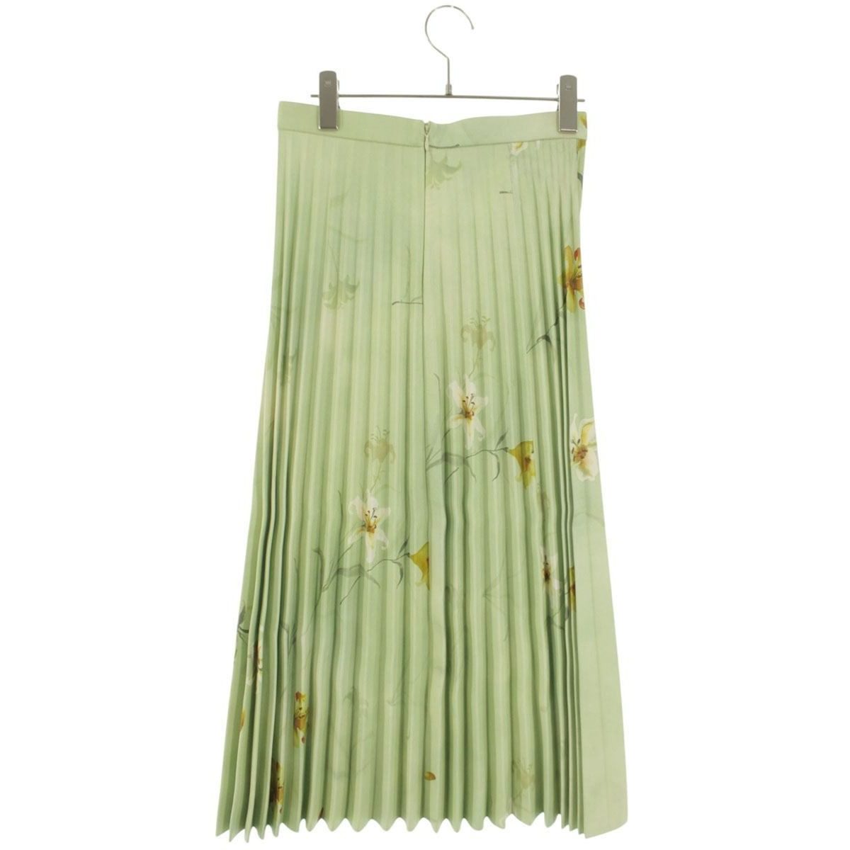 Balenciaga Floral Leather Long Skirt 36 — view 2
