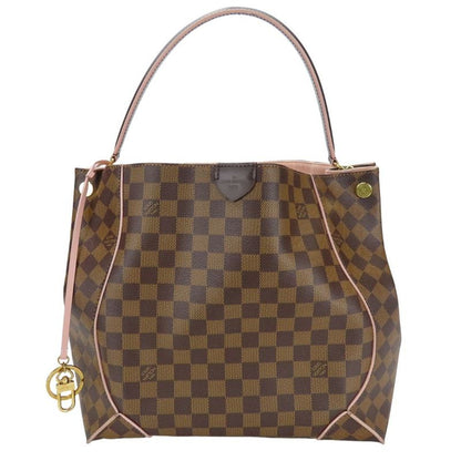 Louis Vuitton Shoulder Bag Caissa Hobo N41556 Damier Brown Rose Ballerine Pink