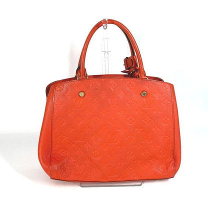 Louis Vuitton Handbag Montaigne BB M50093 Monogram Empreinte Leather Apricot