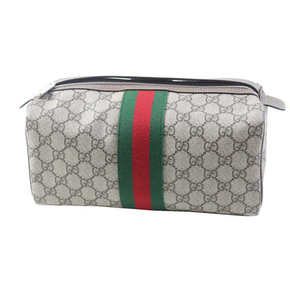 Gucci 759689 Cosmetic Case With Web Stripe GG Supreme Cosmetic Pouch/beauty