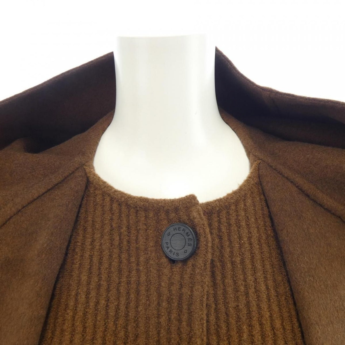 Hermes Look12 Knit Details 3h0142db Double Face Coat — view 5