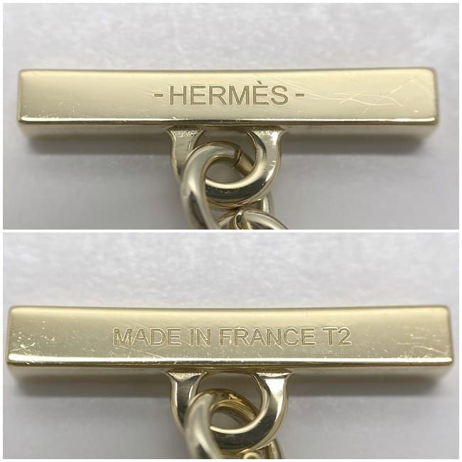Hermes Bracelet Fet Vosges GM Black Gold Excellent Condition