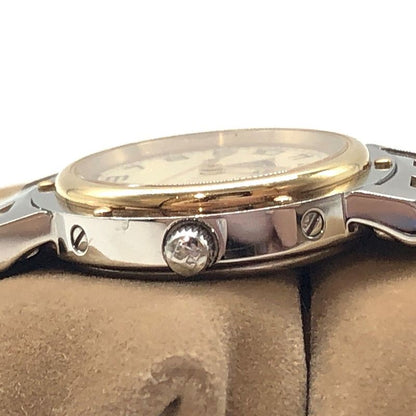 Hermes Clipper Cl4.220 Date Cream Dial Quartz Ladies Watch Working 005913