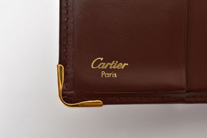 Cartier Fold Wallet Vintage Cartier Men's Wallet Must De Cartier Bordeaux