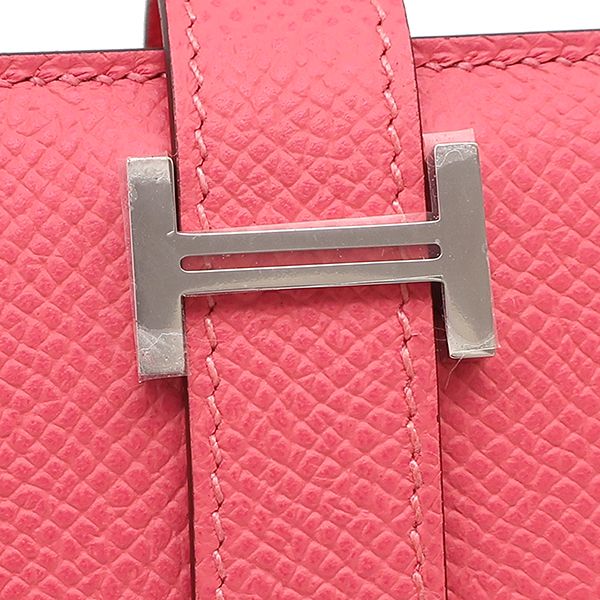 Hermes Long Wallet Bearn Souffle Vaux Epson Rose Azalea Silver Hardware Unused