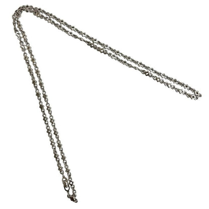 Christian Dior Chain Long Necklace Pendant Accessory Silver 2036