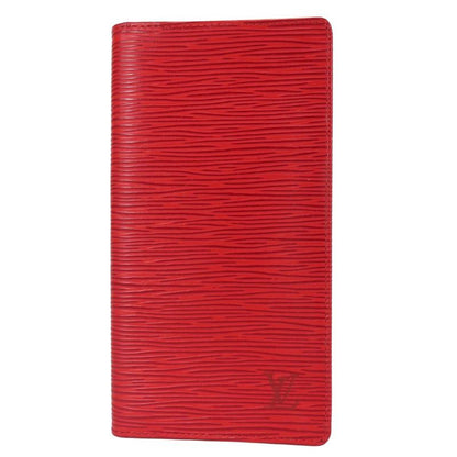 Louis Vuitton Wallet Porte Cult Cles Di Epi Leather Red Bifold Small Women