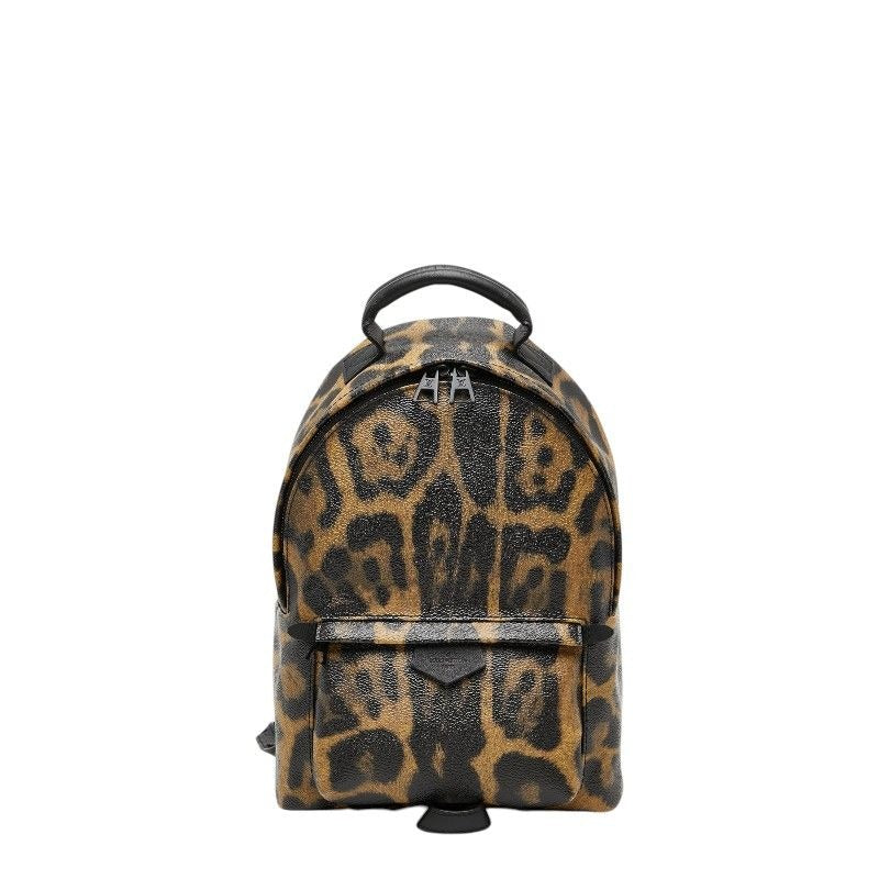 Louis Vuitton Leopard Palm Spring Backpack PM Brown Black