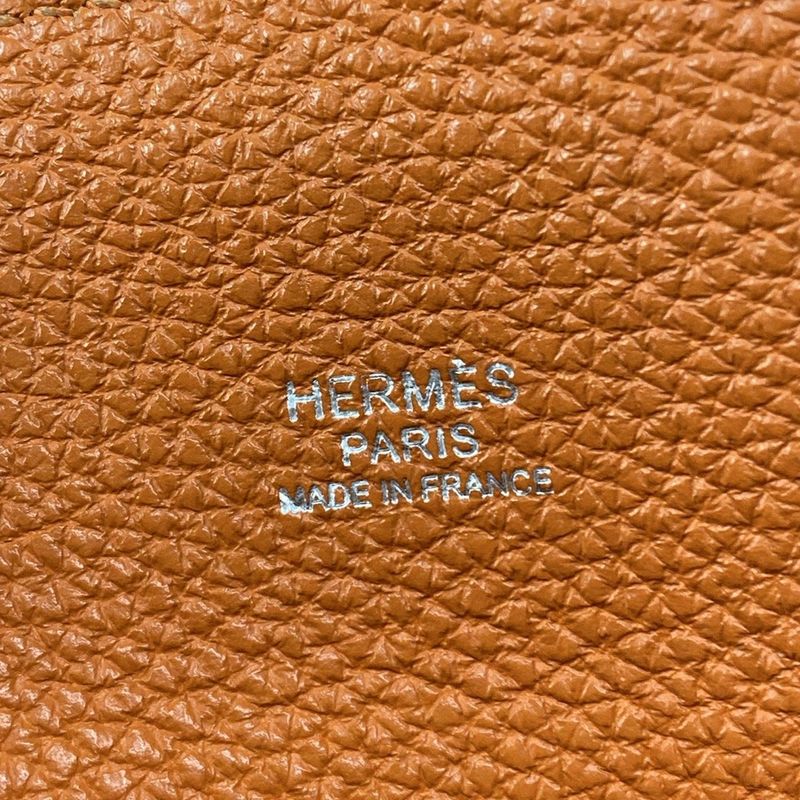 Hermes Shoulder Bag Sau Kelly 26 Orange Silver Hardware
