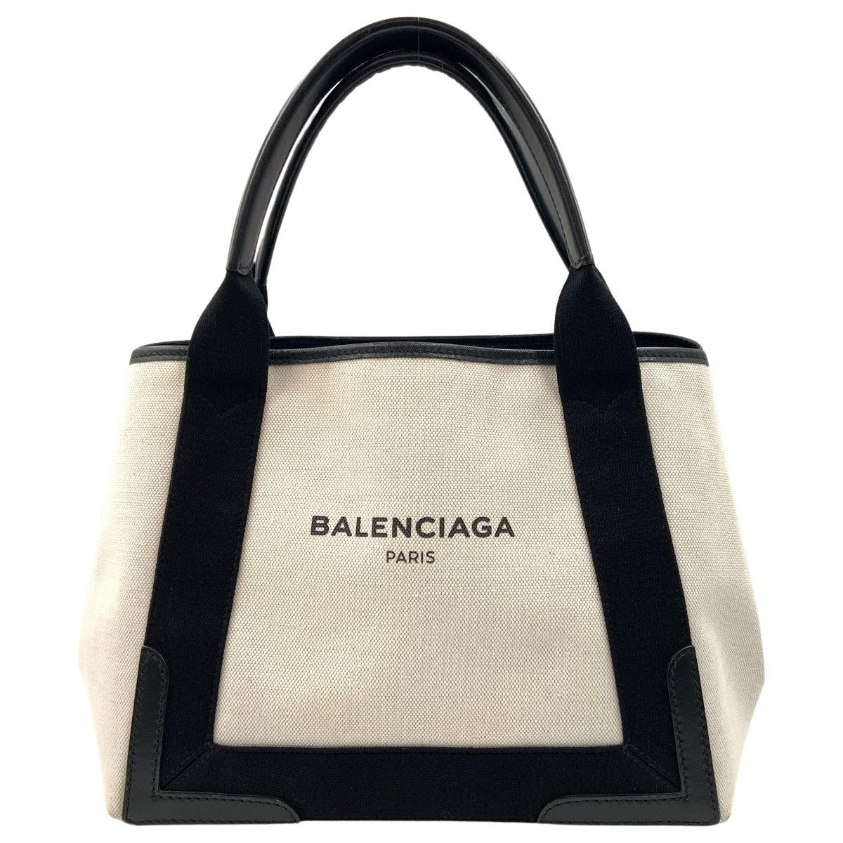 Balenciaga Navy Cabas S Canvas Tote 1081 a 00213 White