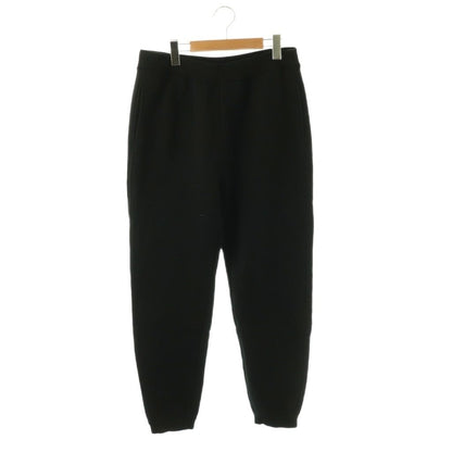 Max Mara S 'S Jogger Pants Sweatshirt Logo Embroidery Fleece Lining Black SS