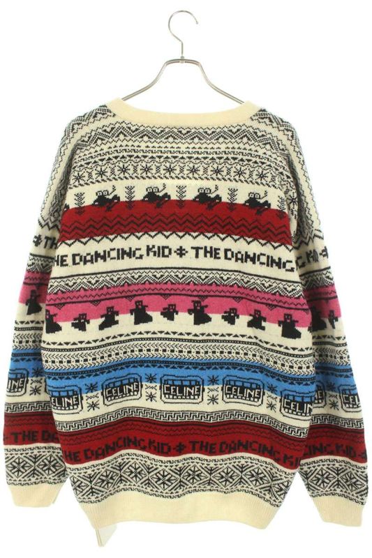 Celine 21SS 2a08l715m Wool Jacquard Loose Cardigan Men's XXL