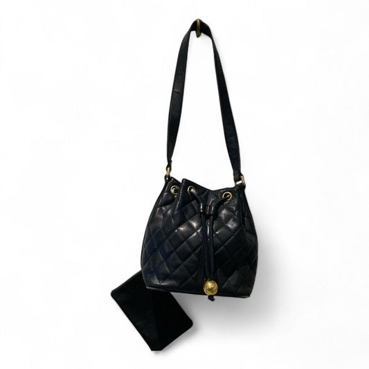 Chanel 2549656 20092899036110 1990's Lambskin Matelasse Drawstring Shoulder Bag